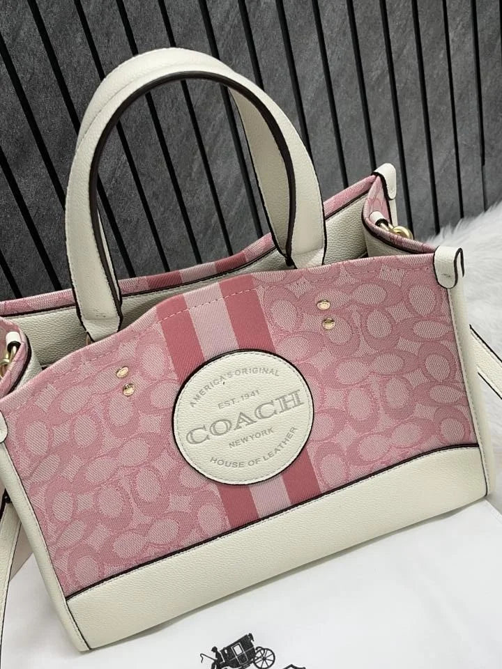 Velmora Dempsey Carryall Bag – Blush Pink, Premium Edition ( Coach )