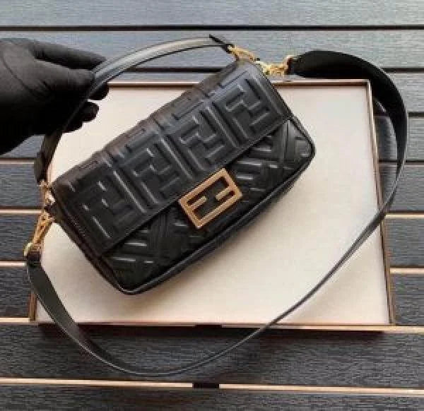 Velmora Baguette Bag – Cocoa Jacquard, Premium Edition ( Fendi )