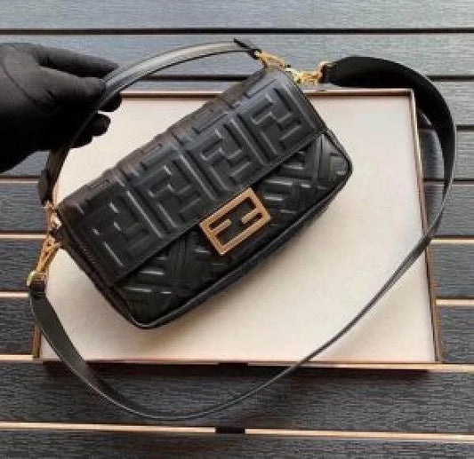 Velmora Baguette Bag – Cocoa Jacquard, Premium Edition ( Fendi )