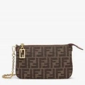 Velmora Baguette Bag – Brown Jacquard Edition ( Fendi )