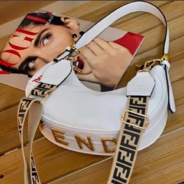 Velmora Boston 365 Bag – Ivory Jacquard Edition - White  ( Fendi )