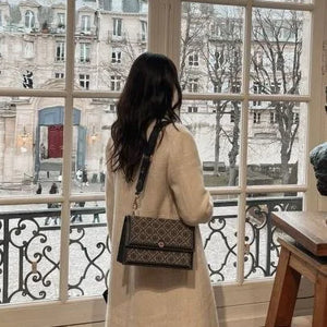 Velmora T Monogram Jacquard Crossbody Bag – Premium Edition ( Tory Burch )