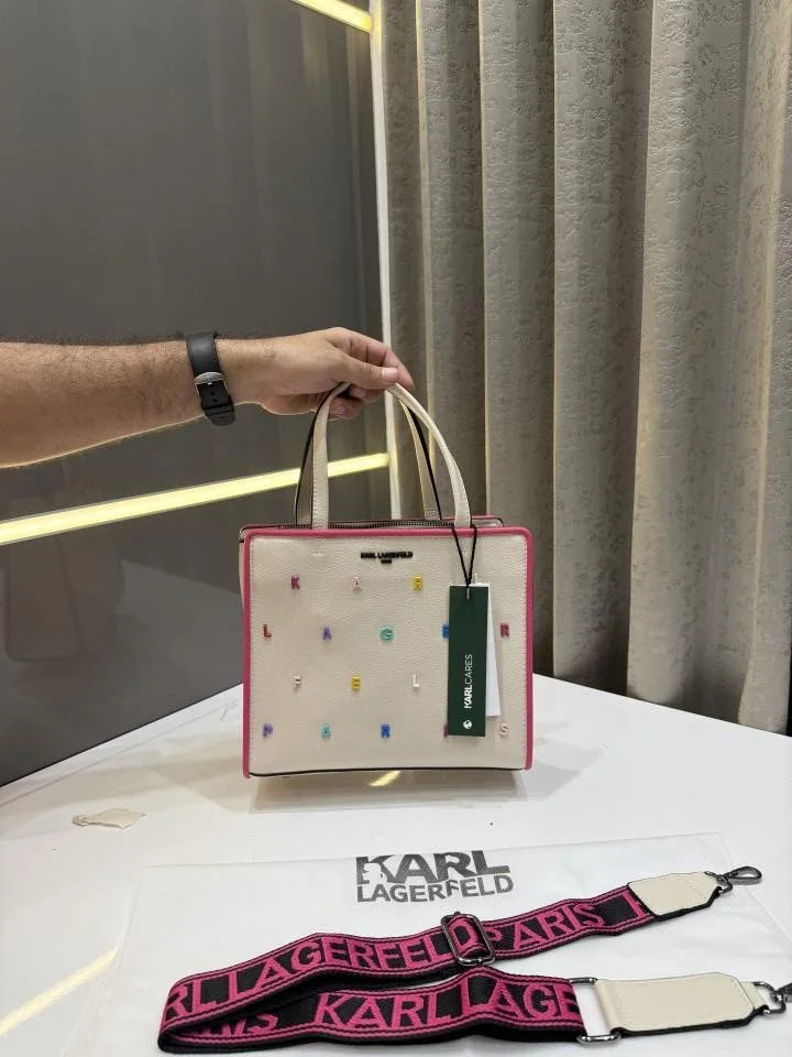 Velmora Maybelle Satchel Bag – White, Premium Edition ( Karl )