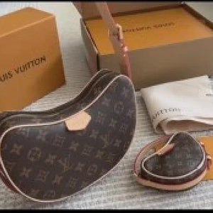 Velmora Croissant Shoulder Crossbody Bag – Signature Edition ( LV )