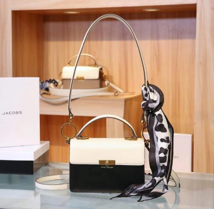 Velmora Uptown Handbag – White & Black, Premium Edition ( Marc Jacobs )