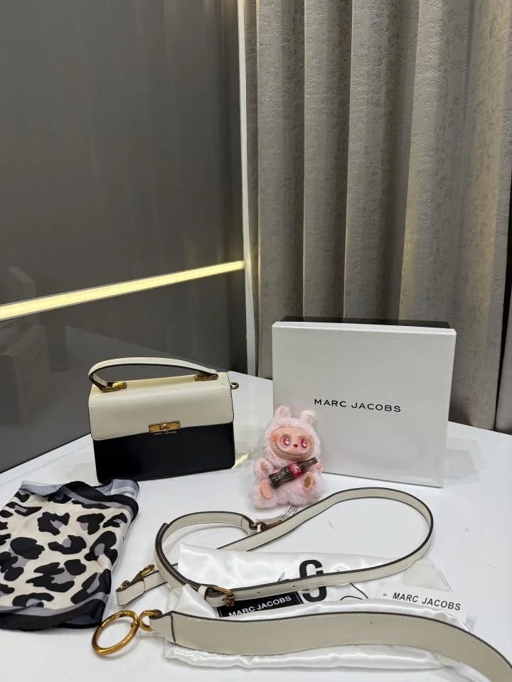 Velmora Uptown Handbag – White & Black, Premium Edition ( Marc Jacobs )