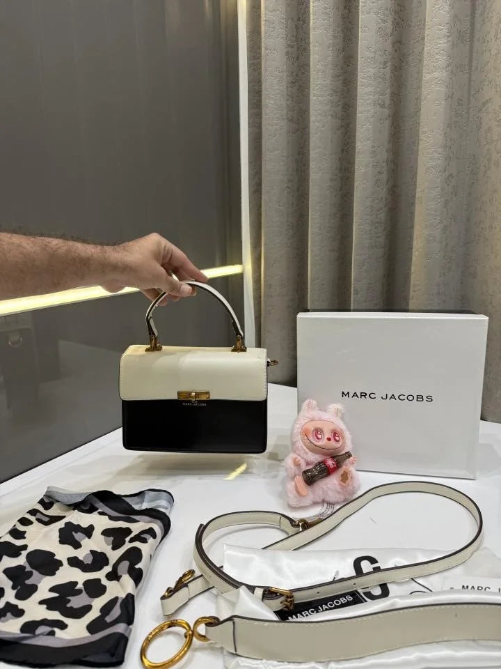 Velmora Uptown Handbag – White & Black, Premium Edition ( Marc Jacobs )