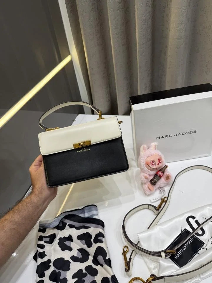 Velmora Uptown Handbag – White & Black, Premium Edition ( Marc Jacobs )