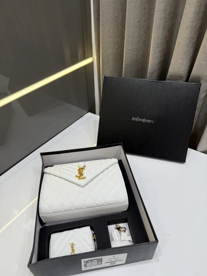 Velmora Signature Handbag – Gift Set Edition ( YSL )