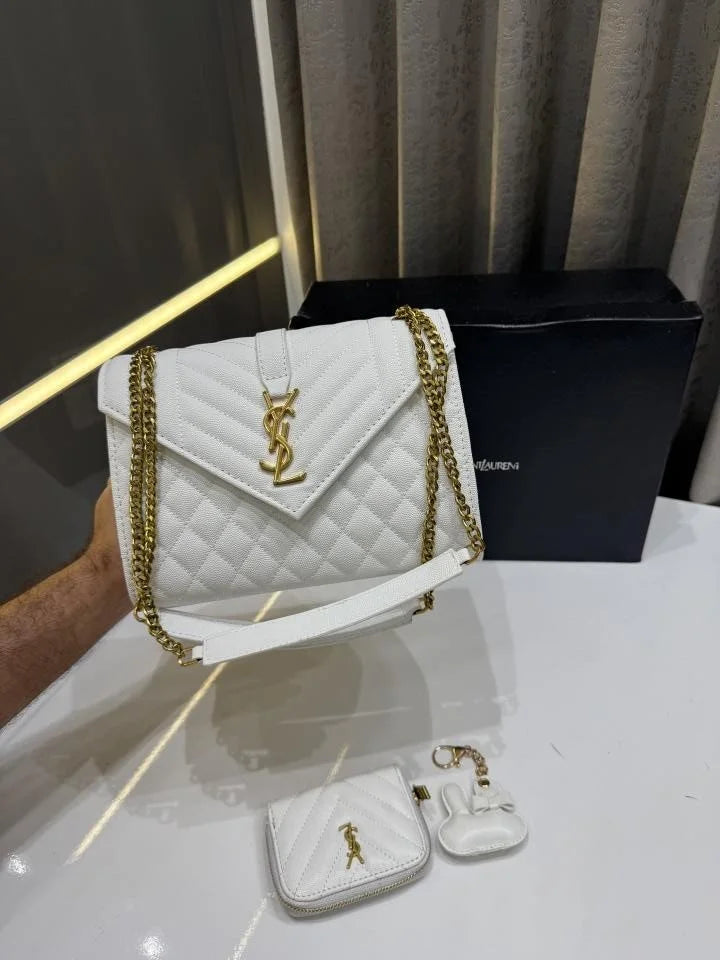 Velmora Signature Handbag – Gift Set Edition ( YSL )