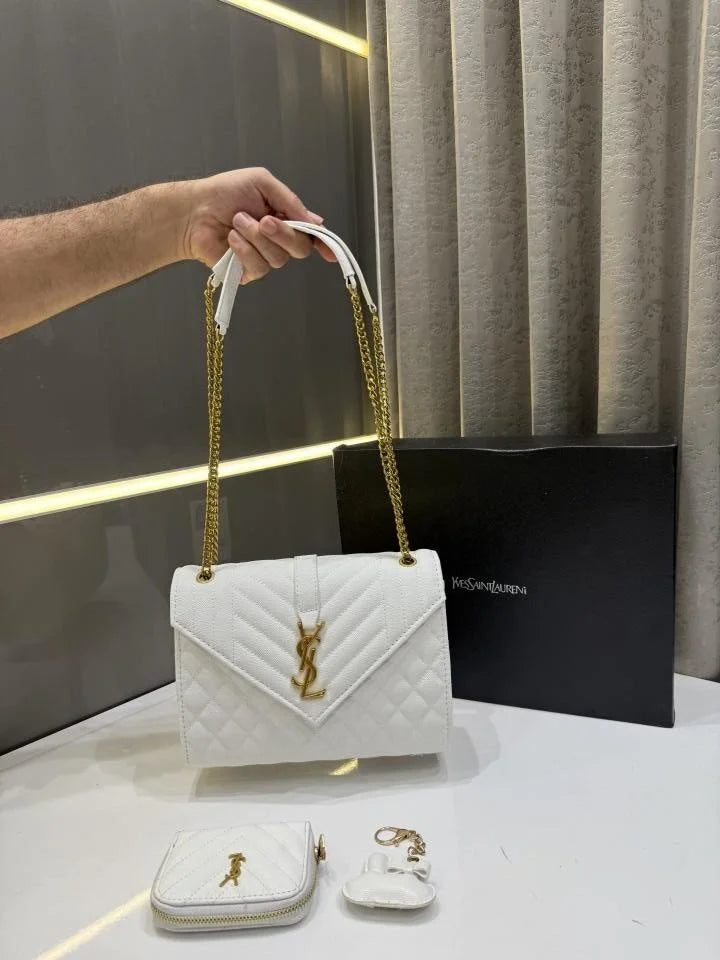 Velmora Signature Handbag – Gift Set Edition ( YSL )