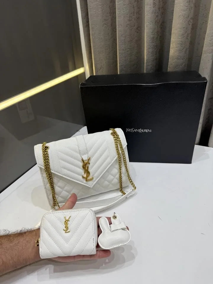 Velmora Signature Handbag – Gift Set Edition ( YSL )