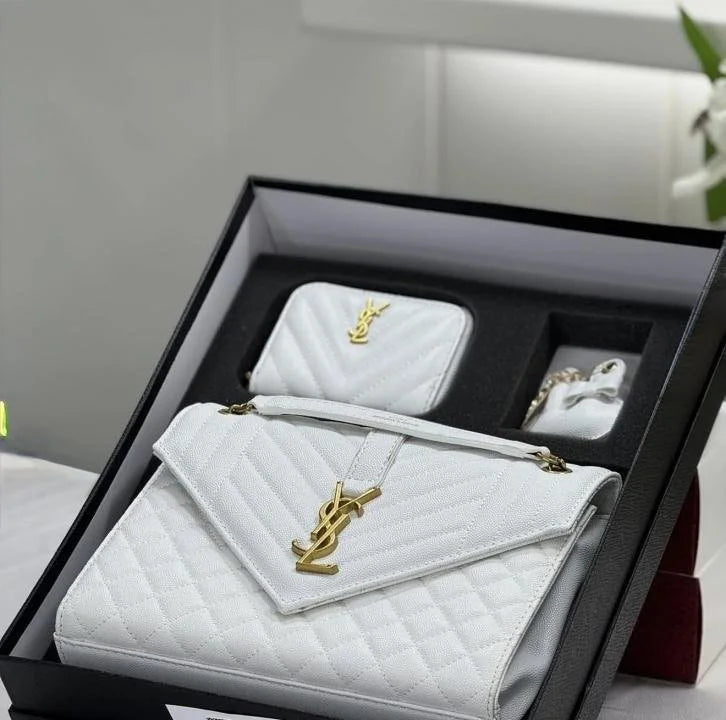 Velmora Signature Handbag – Gift Set Edition ( YSL )