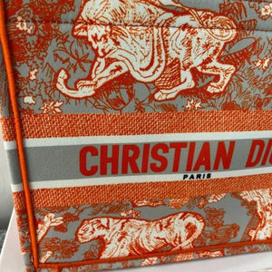Velmora Tiger Print Book Tote – Orange 36cm ( Dior )