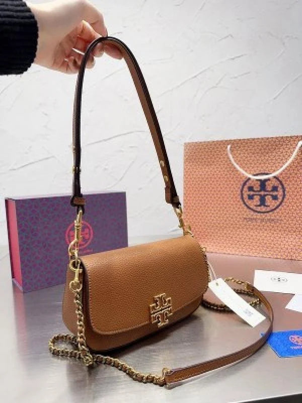 Velmora Double Handle Structured Bag – Signature Edition ( Tory Burch )