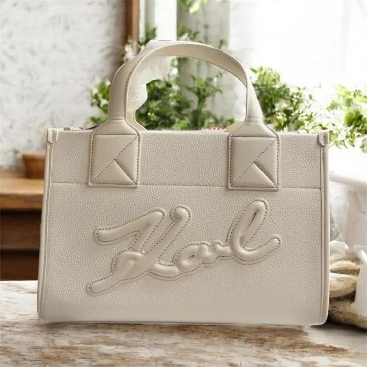Velmora K-Square Medium Embossed Tote Bag – Premium Edition ( Karl Lagerfeld )