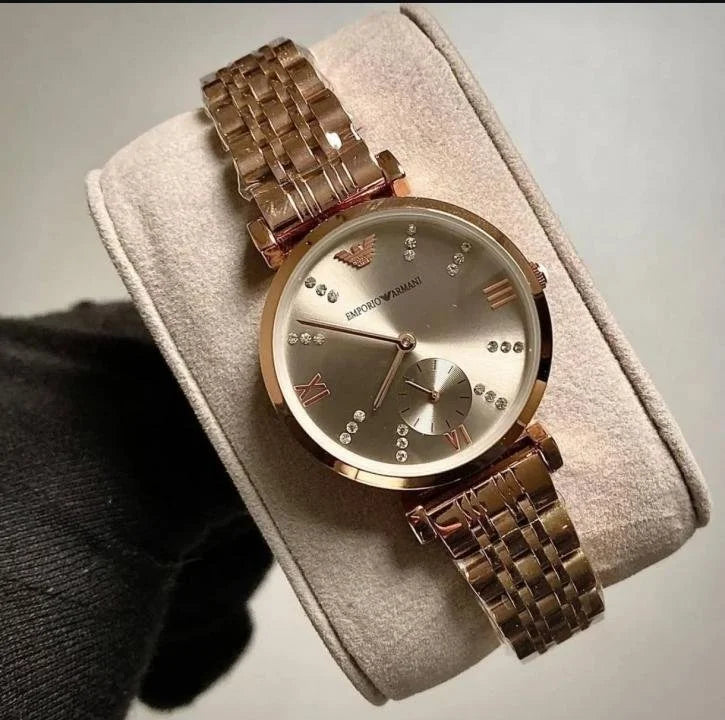 Velmora Signature Women’s Watch – Refined Italian Luxe Edition ( Armani )