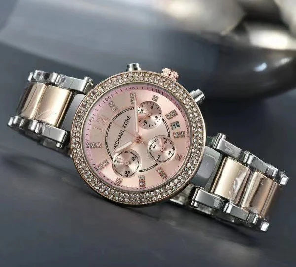 Velmora Parker Women’s Watch – Crystal Luxe Edition ( MK )