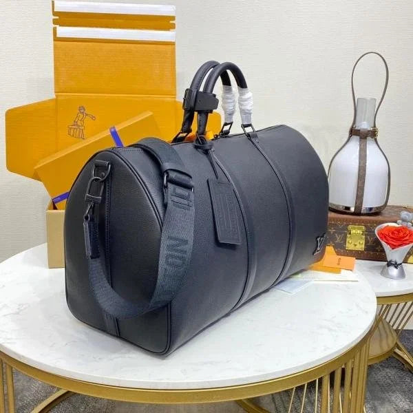 Velmora Keepall Bandoulière Duffle Bag – Black 686 (Louis Vuitton) - Velmora