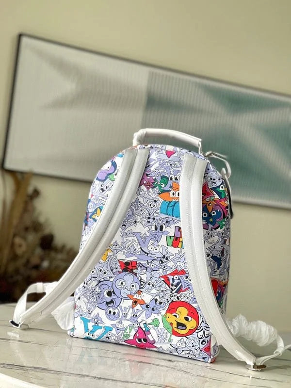 Velmora LV Character Monogram Backpack – White 679 (Louis Vuitton) - Velmora