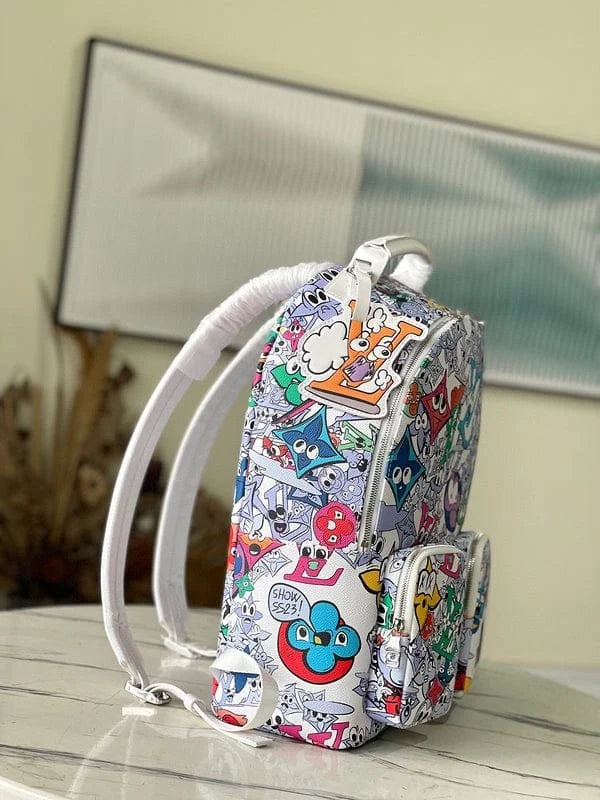 Velmora LV Character Monogram Backpack – White 679 (Louis Vuitton) - Velmora