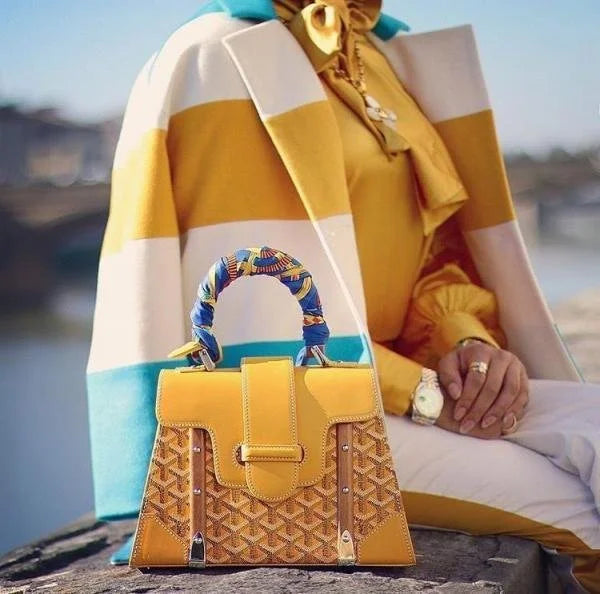 Velmora Yellow Mini Saigon Top Handle Bag with Strap – Goyard - Velmora