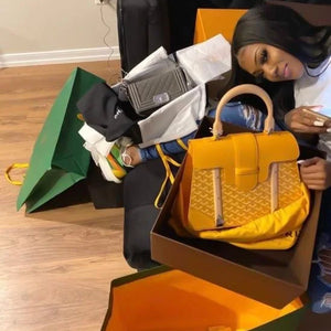 Velmora Yellow Mini Saigon Top Handle Bag with Strap – Goyard - Velmora
