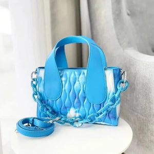 Velmora White Blue Handbag – Dual Tone Luxe Edition ( Charles & Keith )