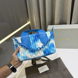 Velmora White Blue Handbag – Dual Tone Luxe Edition ( Charles & Keith )