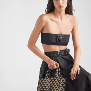 Velmora Mini Tote Bag – Black & Beige Duo, Premium Edition ( Prada )
