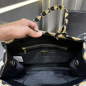 Velmora Mini Tote Bag – Black & Beige Duo, Premium Edition ( Prada )