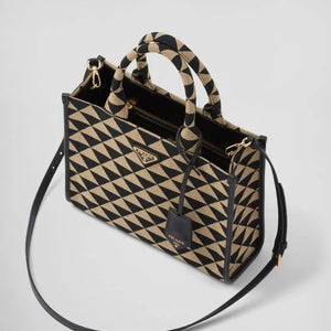 Velmora Mini Tote Bag – Black & Beige Duo, Premium Edition ( Prada )