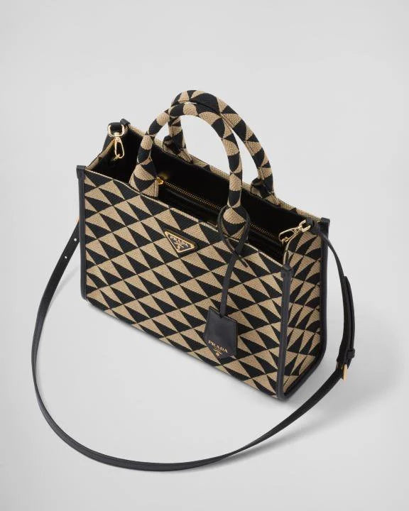 Velmora Mini Tote Bag – Black & Beige Duo, Premium Edition ( Prada )