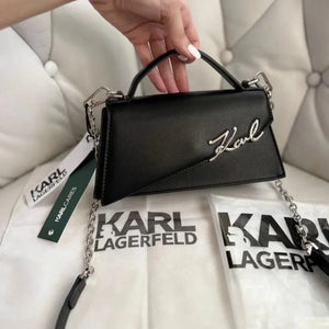 Velmora Karl Black Premium Handbag – Signature Edition ( Karl Lagerfeld ) - Velmora