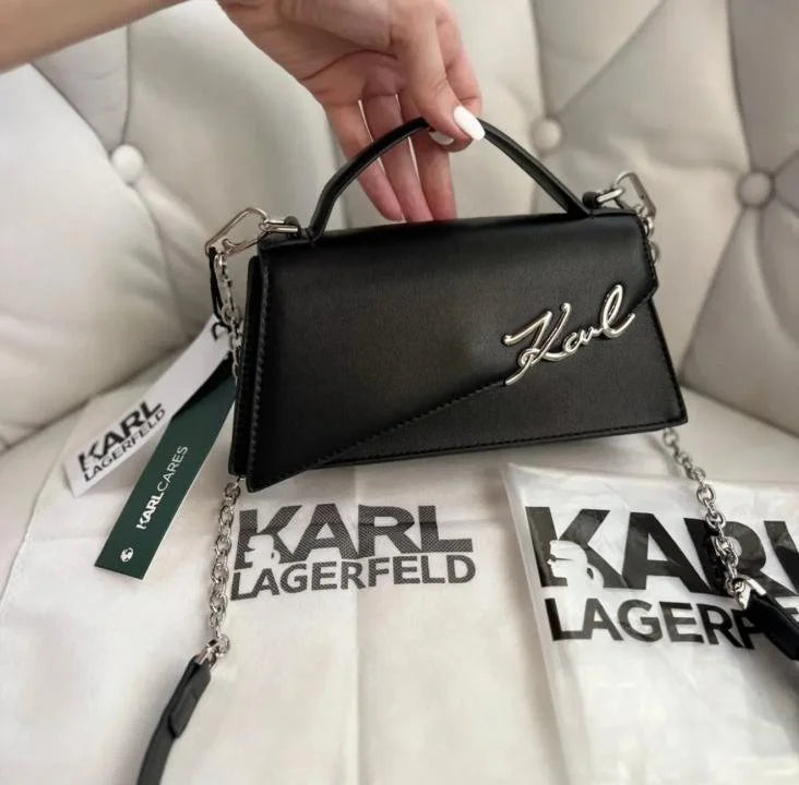 Velmora Karl Black Premium Handbag – Signature Edition ( Karl Lagerfeld ) - Velmora