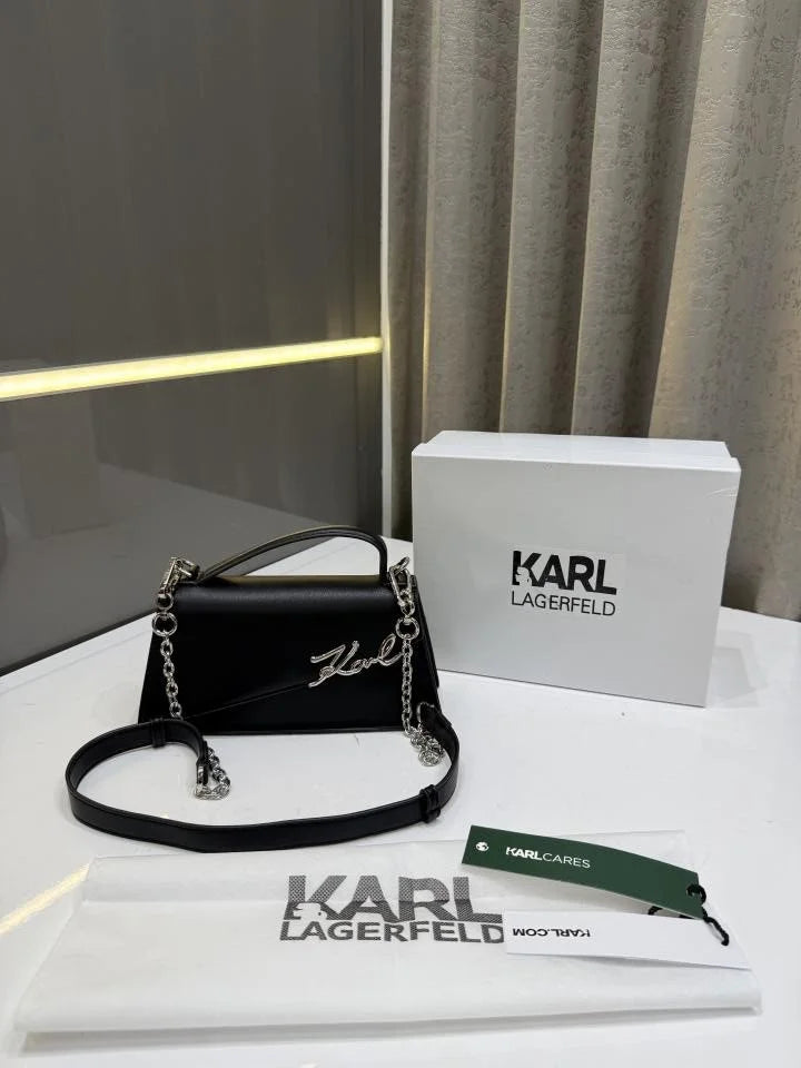 Velmora Karl Black Premium Handbag – Signature Edition ( Karl Lagerfeld ) - Velmora