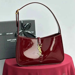 Velmora Leather Hobo Shoulder Bag – Noir Luxe Edition ( YSL )