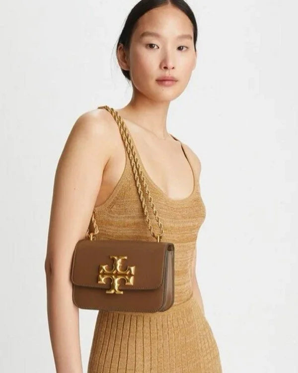 Velmora Eleanor Shoulder Bag – Cocoa Brown, Premium Edition ( Tory Burch )