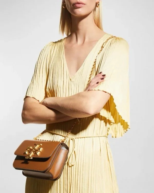 Velmora Eleanor Shoulder Bag – Cocoa Brown, Premium Edition ( Tory Burch )