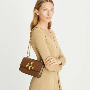 Velmora Eleanor Shoulder Bag – Cocoa Brown, Premium Edition ( Tory Burch )