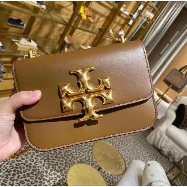 Velmora Eleanor Shoulder Bag – Cocoa Brown, Premium Edition ( Tory Burch )