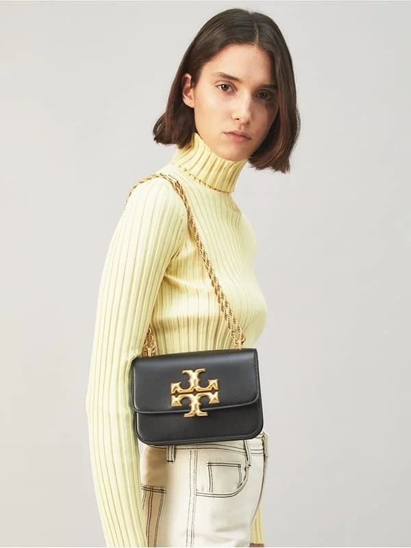Velmora Eleanor Shoulder Bag – Noir Black, Premium Edition ( Tory Burch )