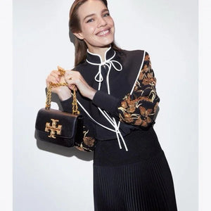Velmora Eleanor Shoulder Bag – Noir Black, Premium Edition ( Tory Burch )