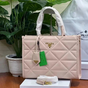 Velmora Symbole Leather Tote Bag – Emerald Green, Premium Edition ( Prada )