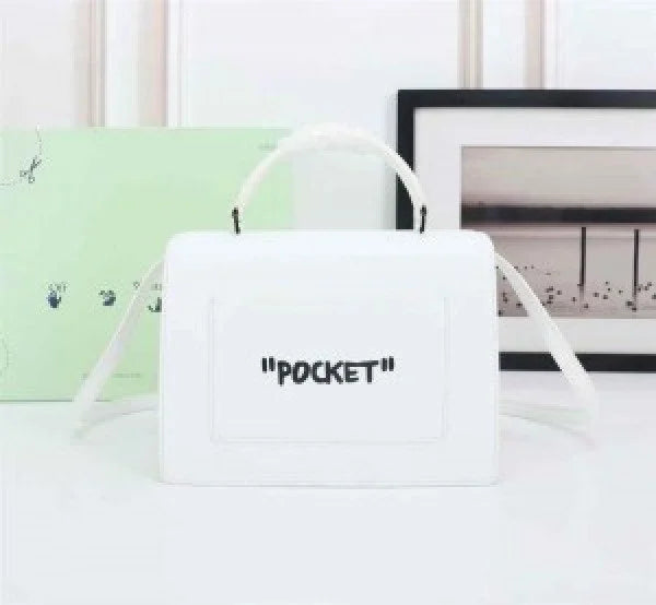 Velmora Jitney 1.4 Shoulder Bag – “Insert Money Here” White Edition ( Off-White )