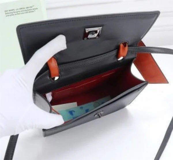 Velmora Jitney 1.4 Shoulder Bag – Gummy Orange Black arrows  Edition ( Off-White )
