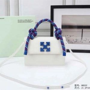 Velmora Jitney 1.4 Shoulder Bag – Gummy White & Blue Arrows Edition ( Off-White )