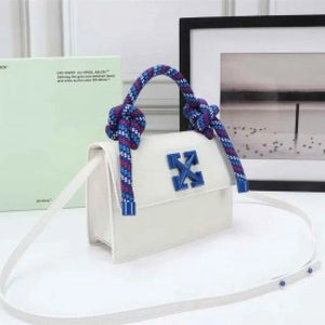 Velmora Jitney 1.4 Shoulder Bag – Gummy White & Blue Arrows Edition ( Off-White )