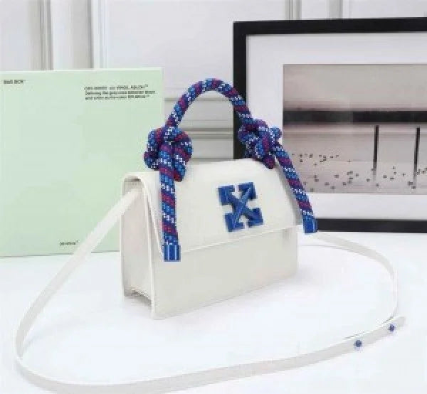 Velmora Jitney 1.4 Shoulder Bag – Gummy White & Blue Arrows Edition ( Off-White )