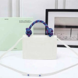 Velmora Jitney 1.4 Shoulder Bag – Gummy White & Blue Arrows Edition ( Off-White )